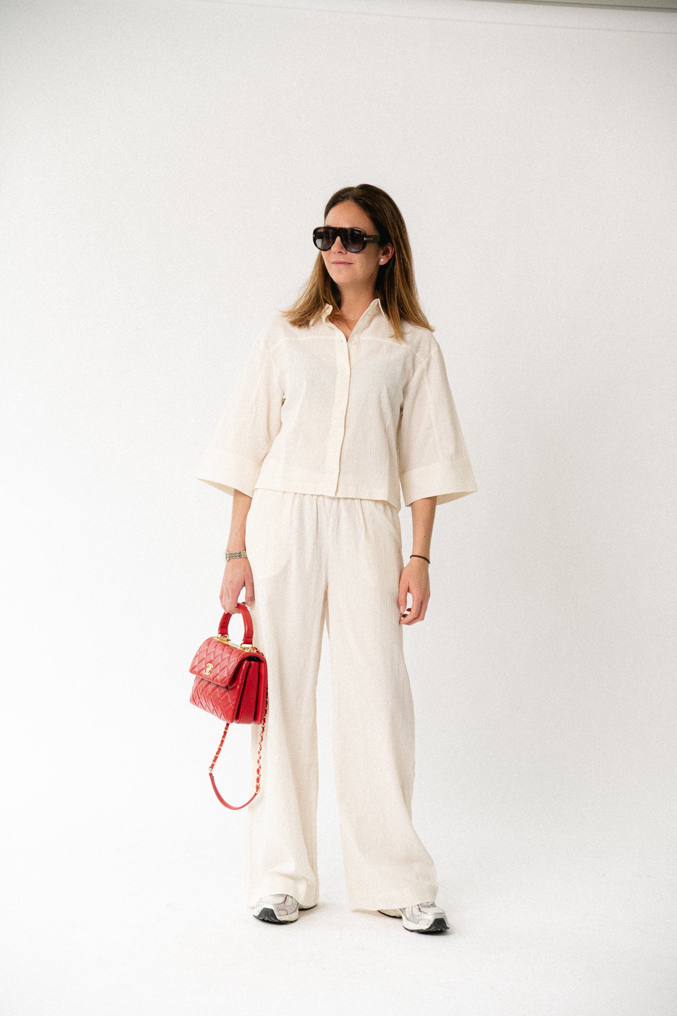 SLFFinnie relaxed 3/4 sun shirt egret