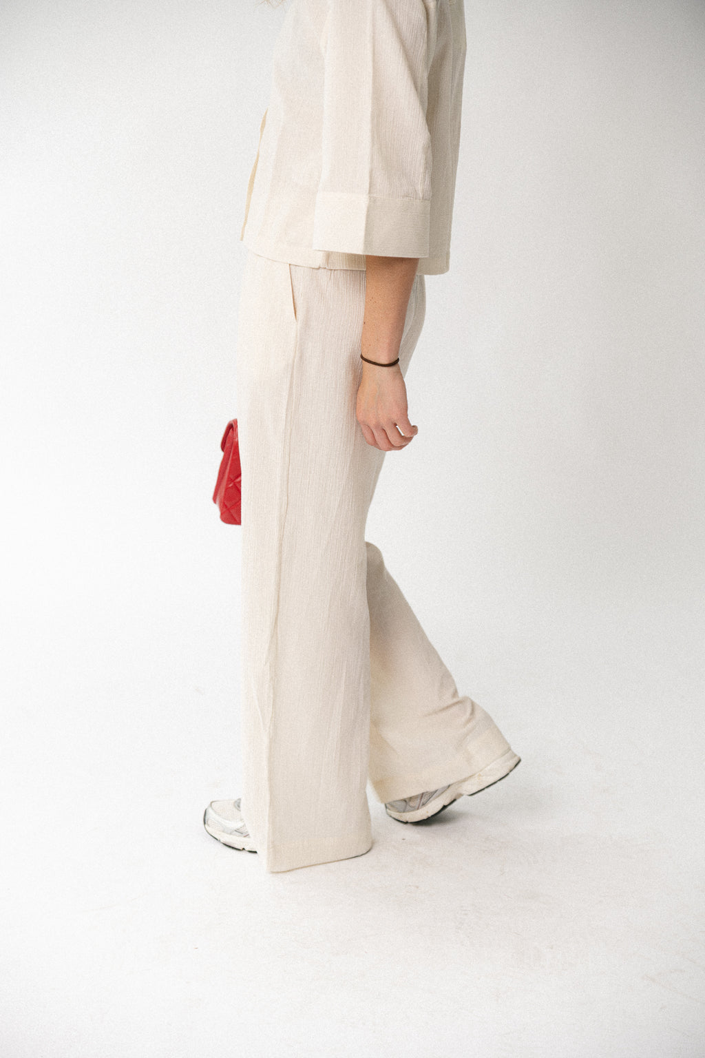 SLFFinnie MW wide sun pants egret