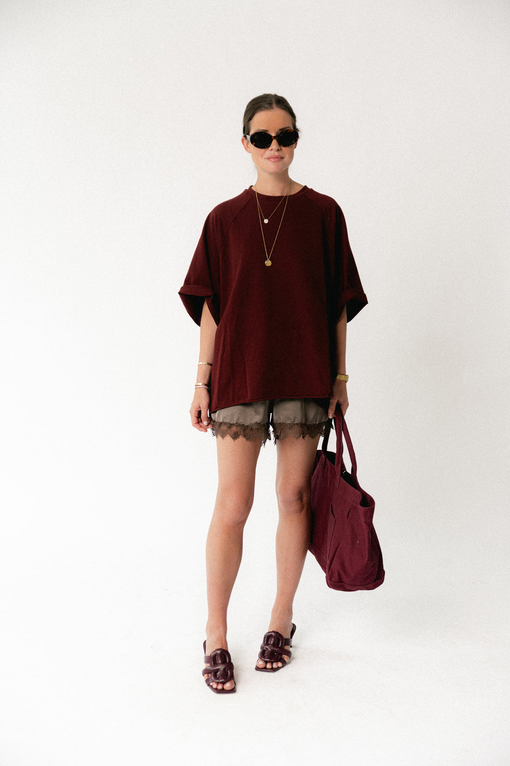 Jeanne T-Shirt burgunderrot
