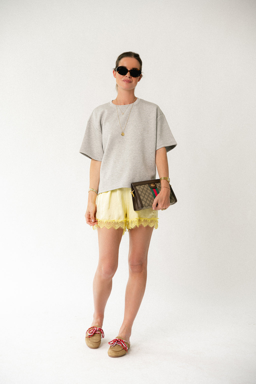 OBJAndrea 2/4 T-shirt light grey melange