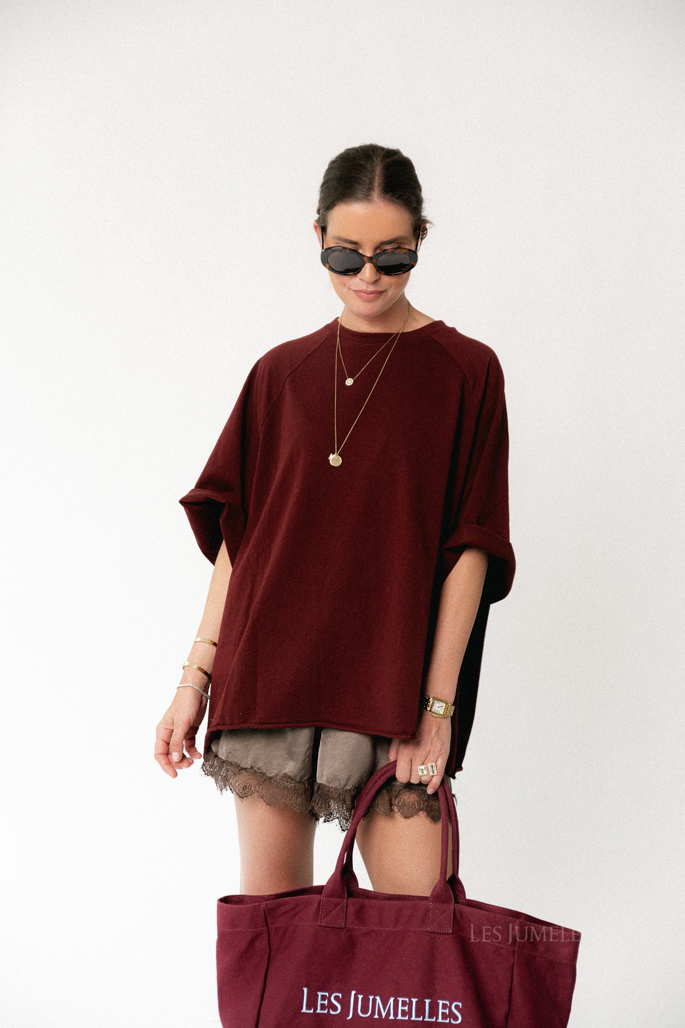 Jeanne T-Shirt burgunderrot
