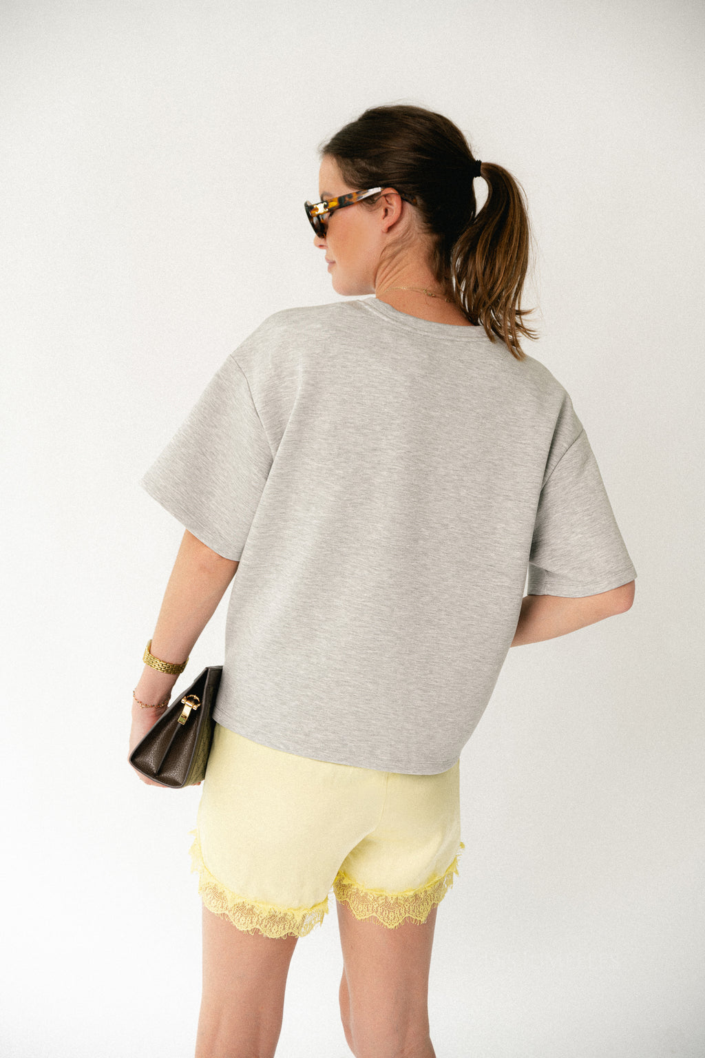 OBJAndrea 2/4 T-shirt light grey melange