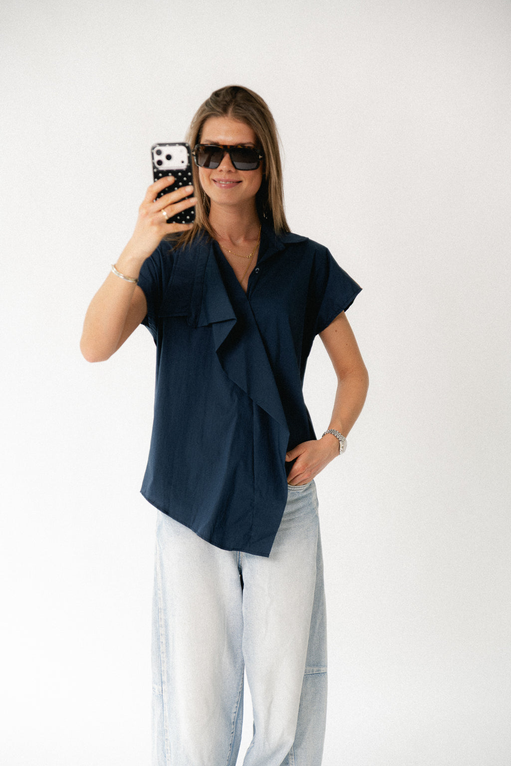 Mona SS shirt navy