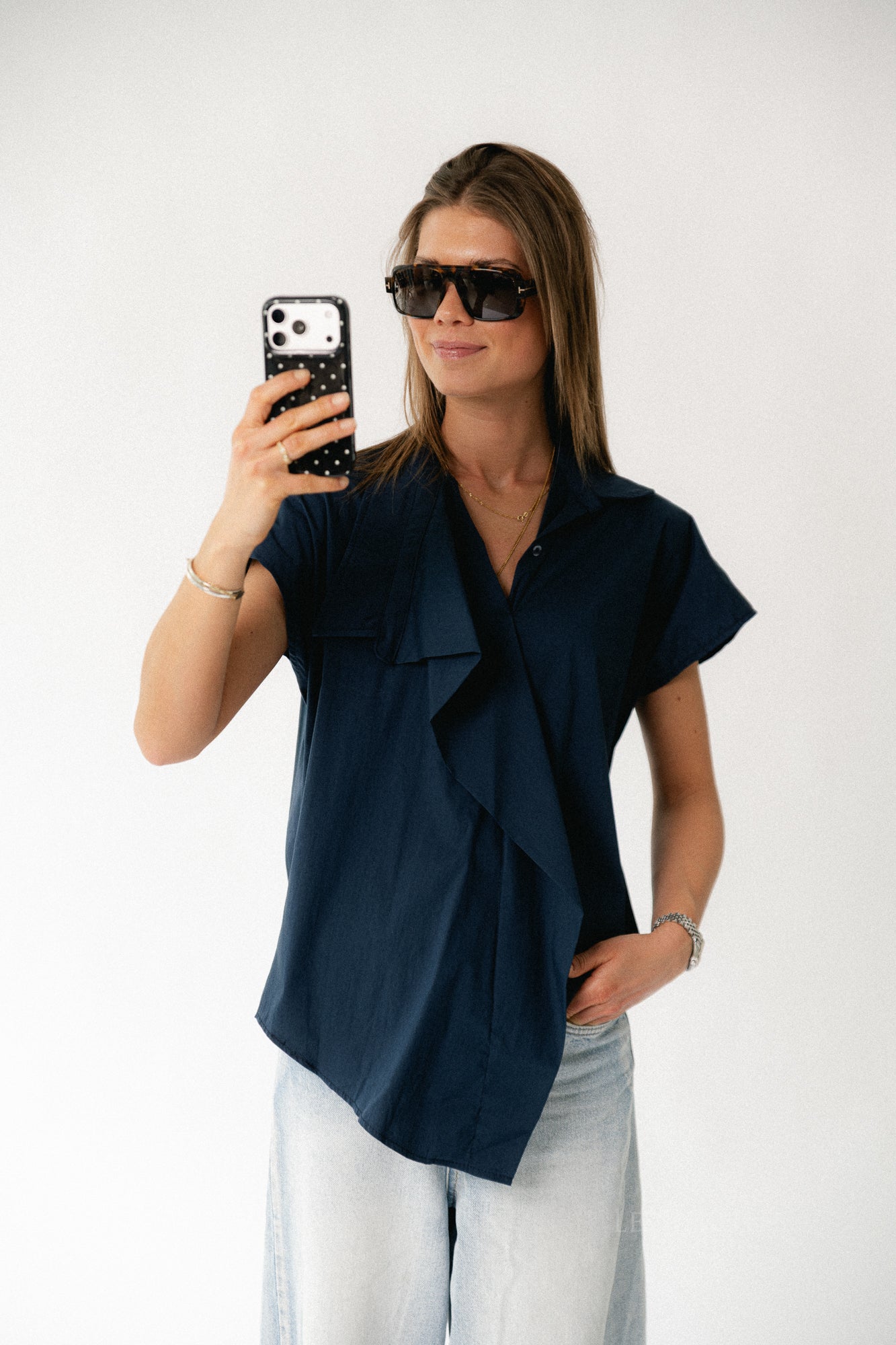Mona SS shirt navy
