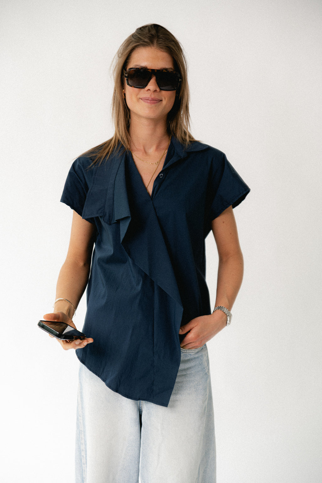 Mona SS shirt navy