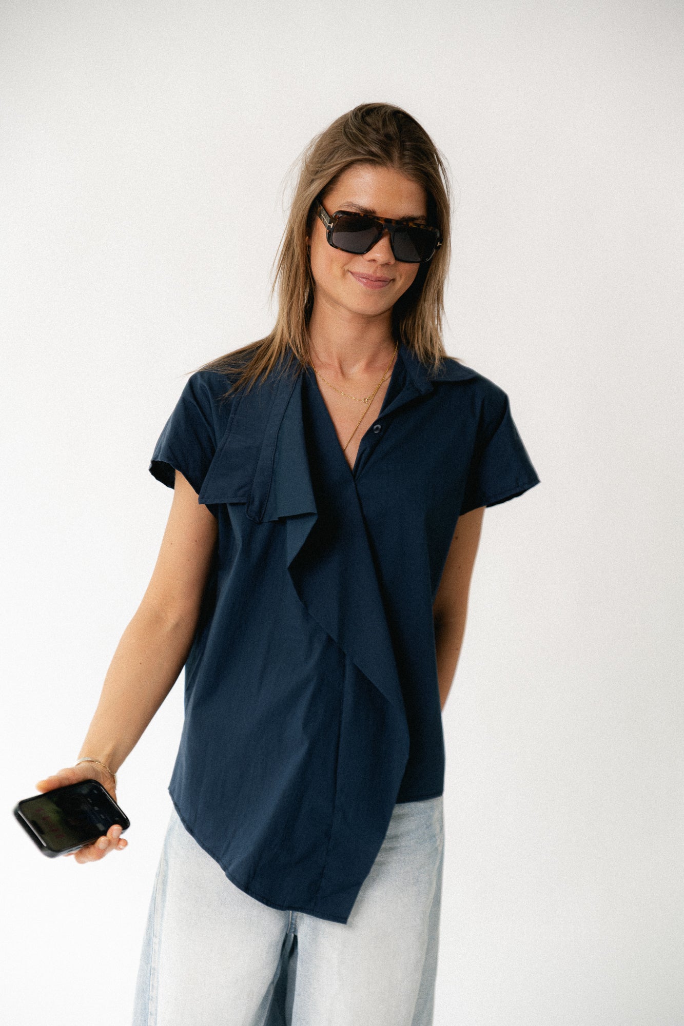 Mona SS shirt navy