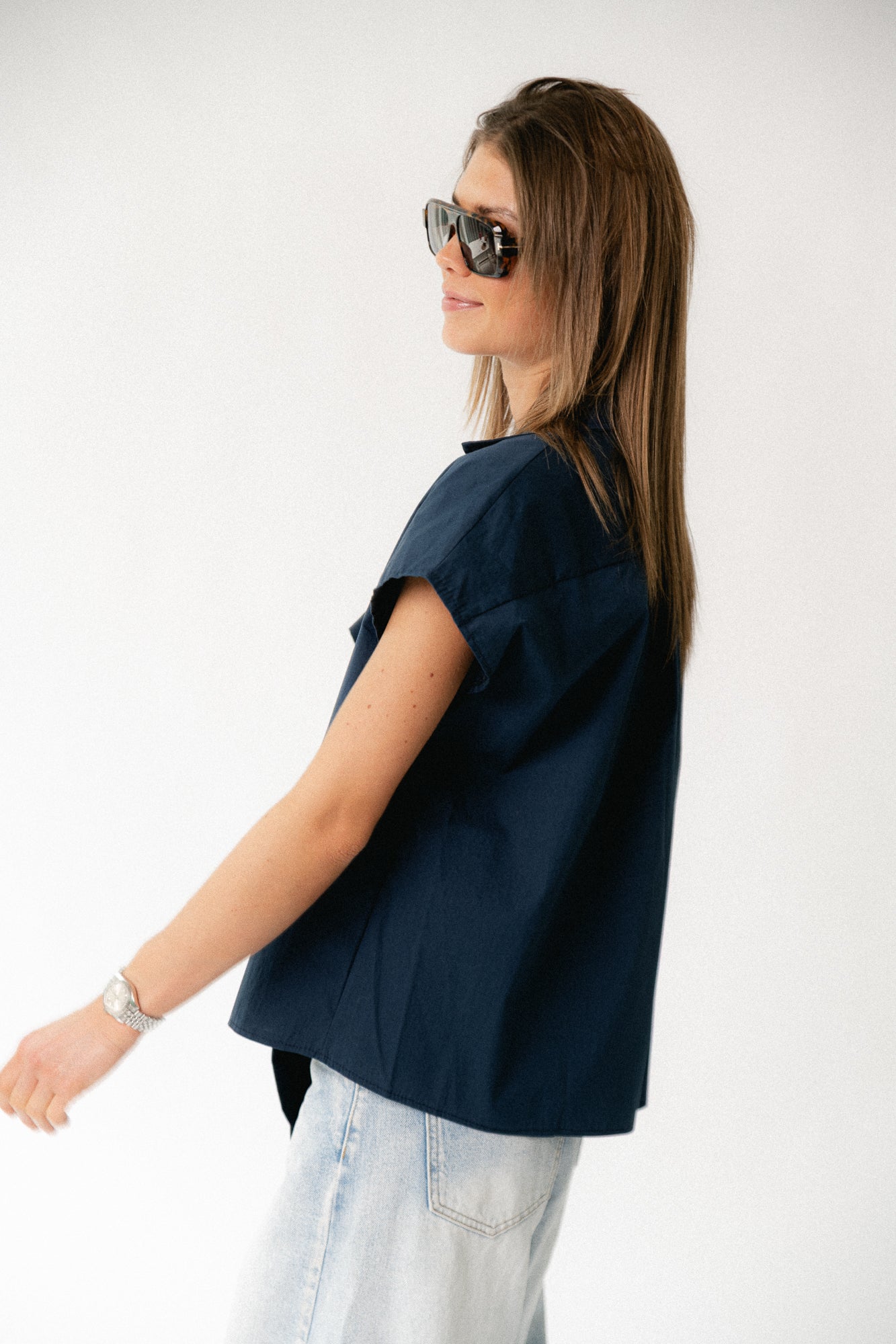 Mona SS shirt navy
