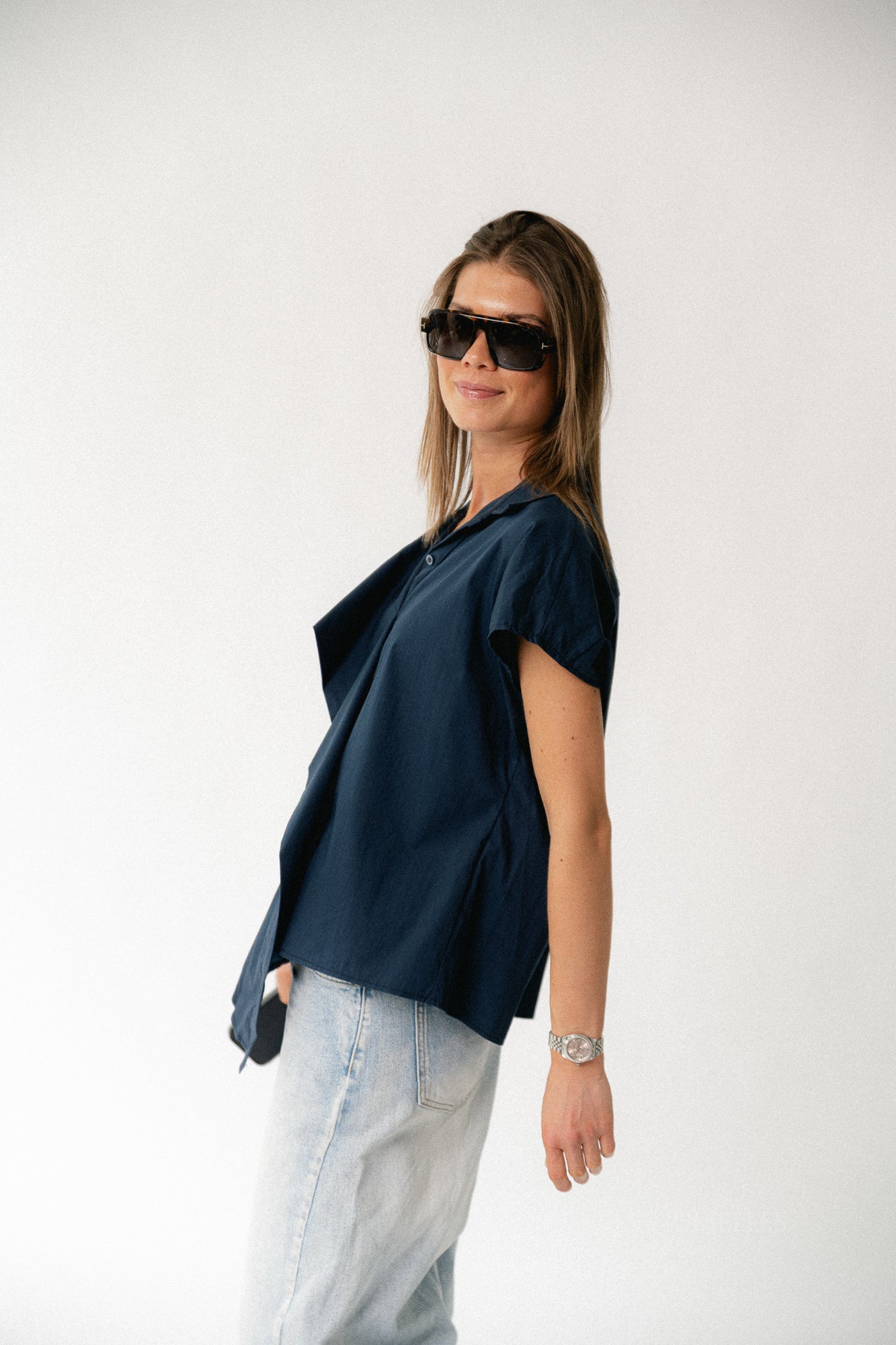 Mona SS shirt navy
