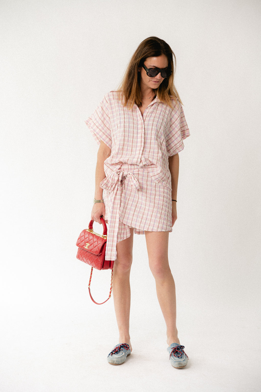 Juliette SS checkered shirt multicolor
