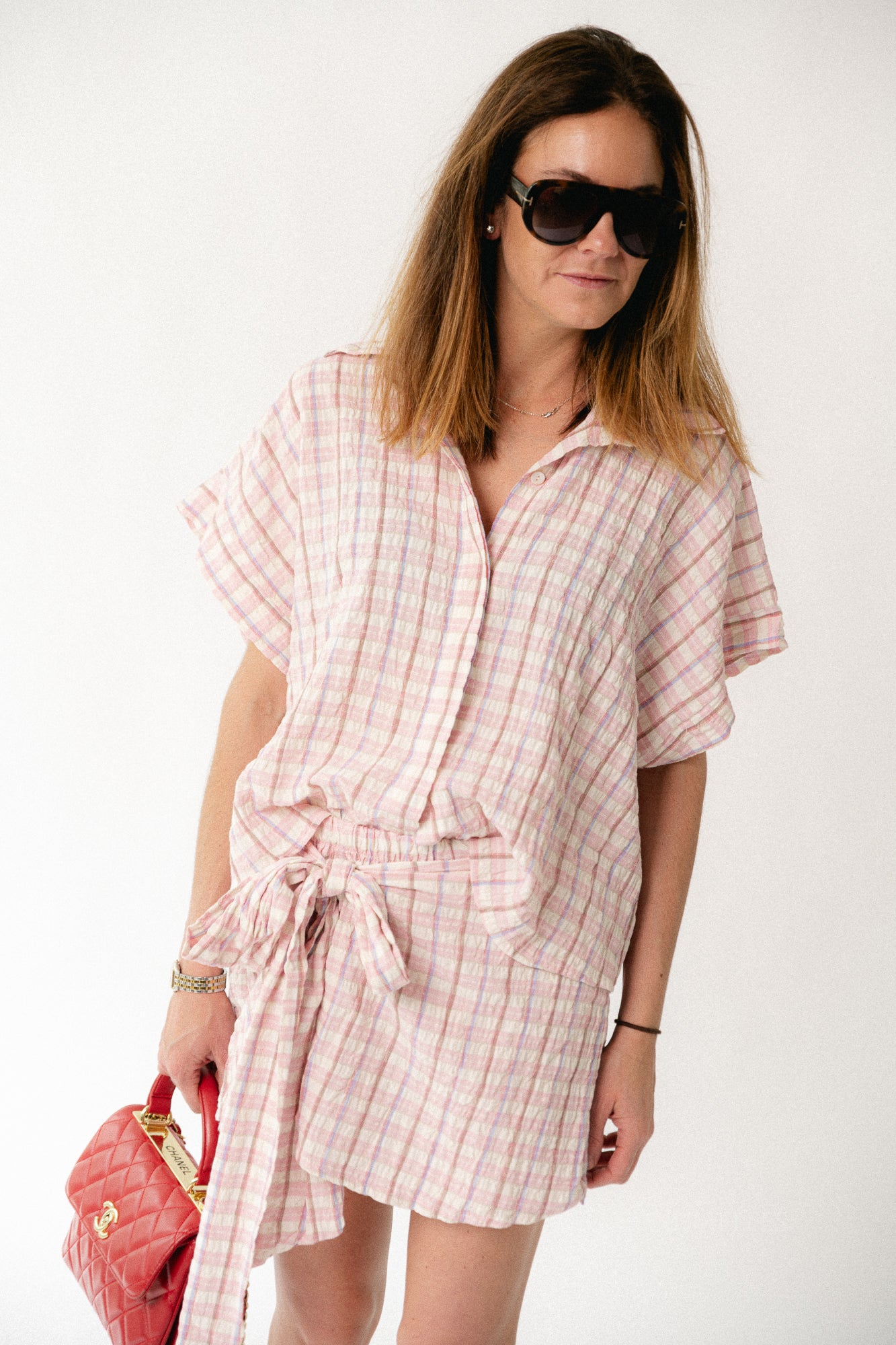 Juliette SS checkered shirt multicolor