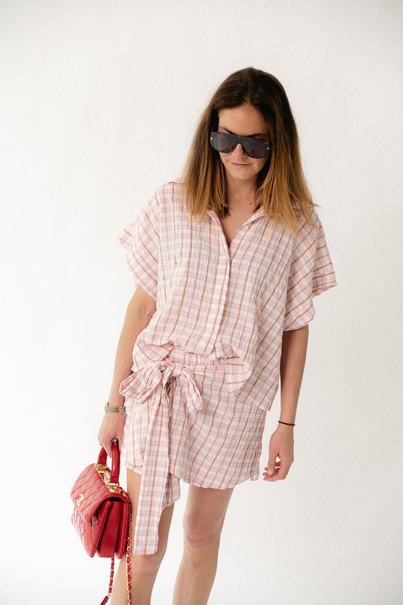 Juliette SS checkered shirt multicolor