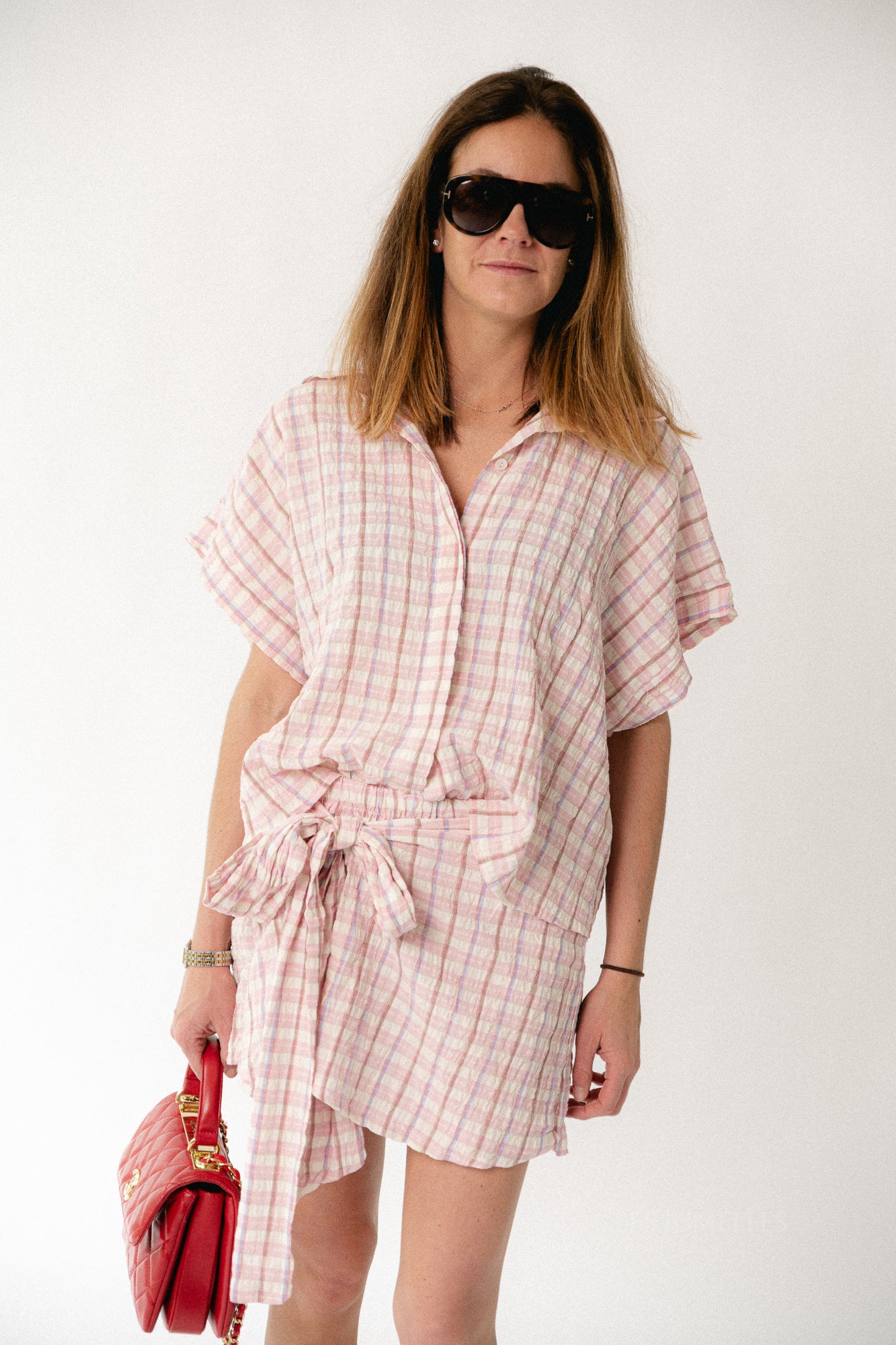 Juliette SS checkered shirt multicolor