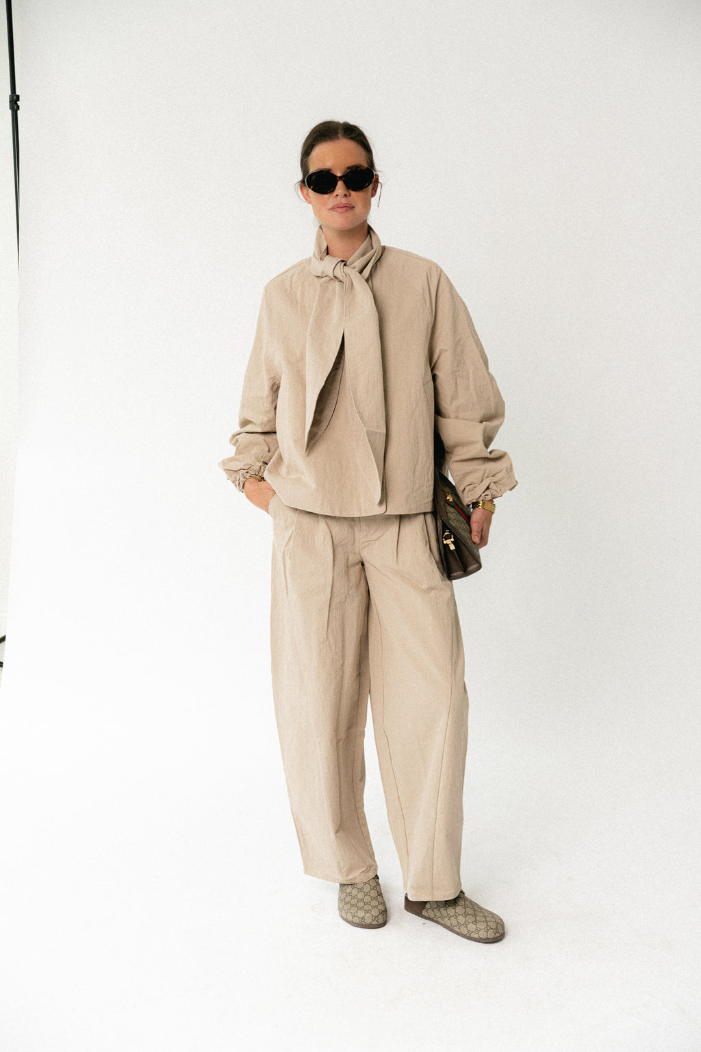 OBJTanya MW barrel pants humus