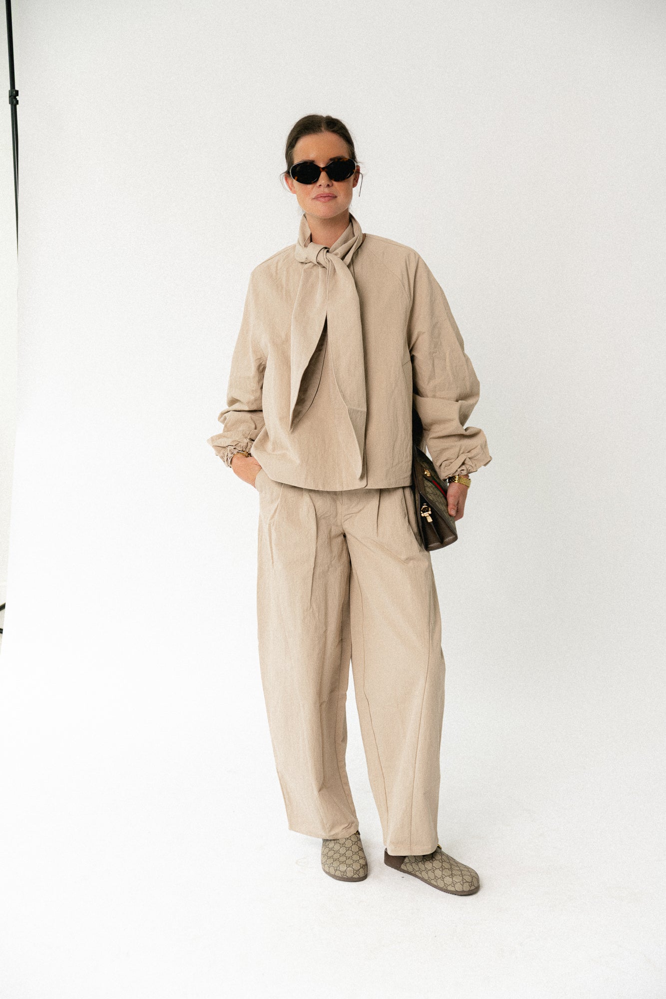 OBJTanya MW barrel pants humus