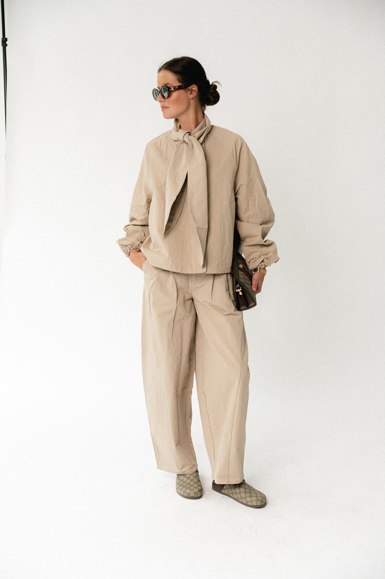 OBJTanya MW barrel pants humus