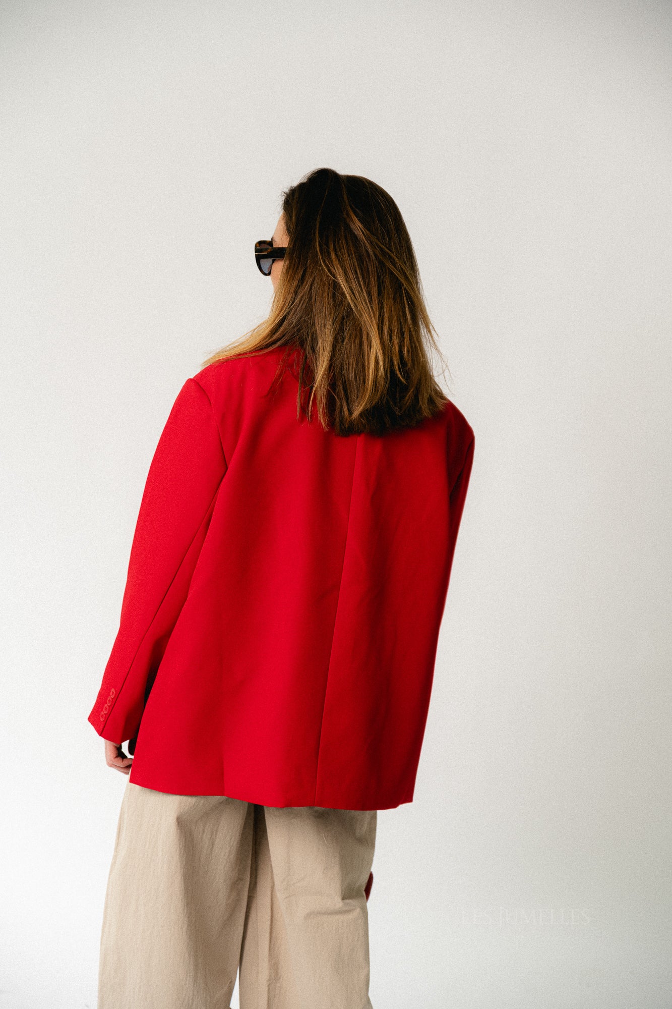 Chloe oversized blazer strawberry red