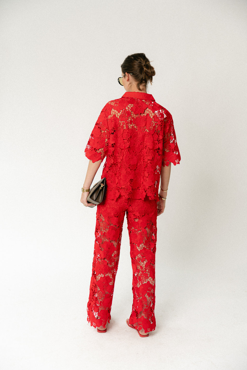 YASGala MW kanten broek poinsettia