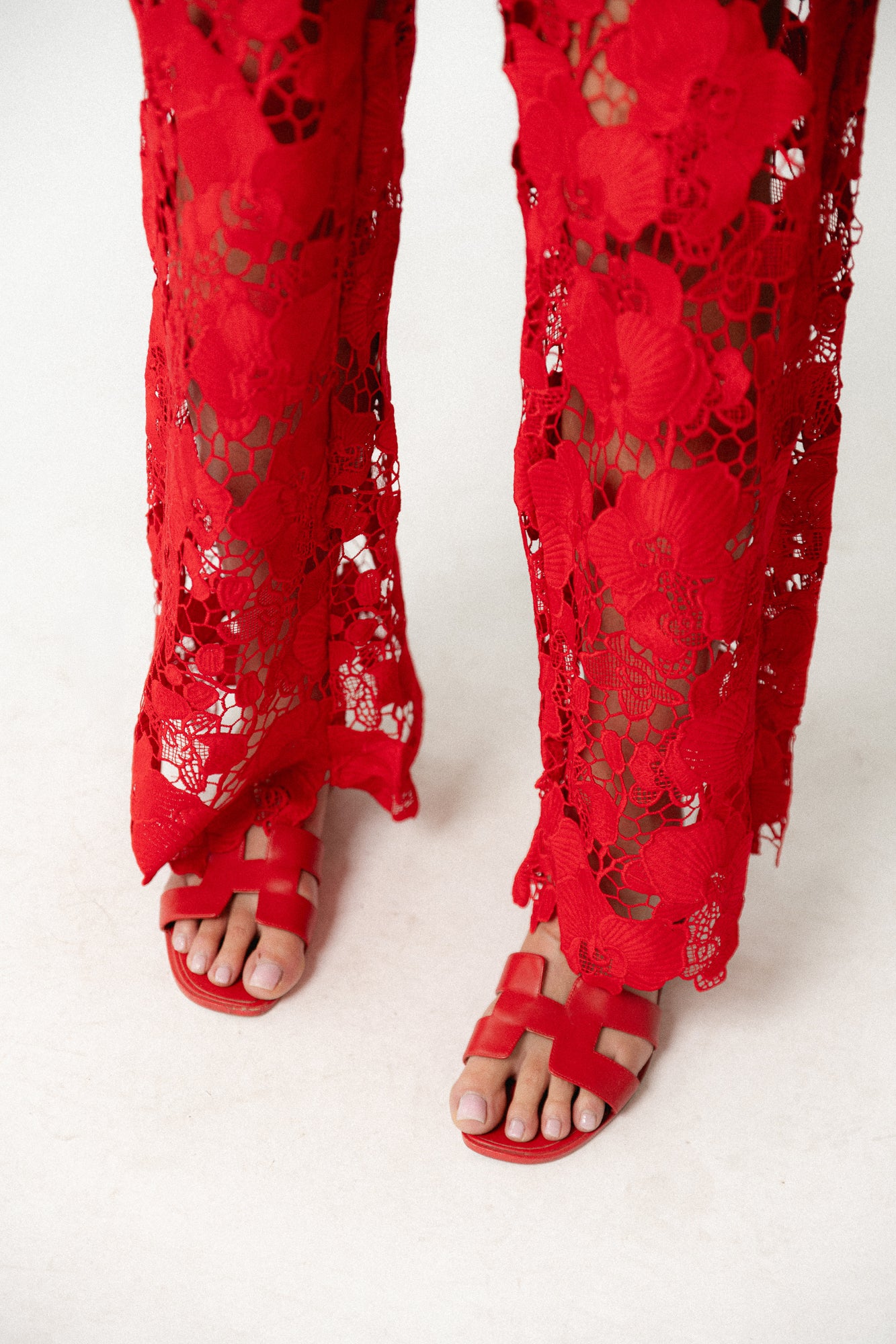 YASGala MW kanten broek poinsettia