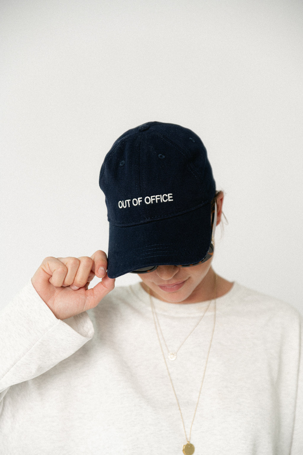 Out of office cap navy