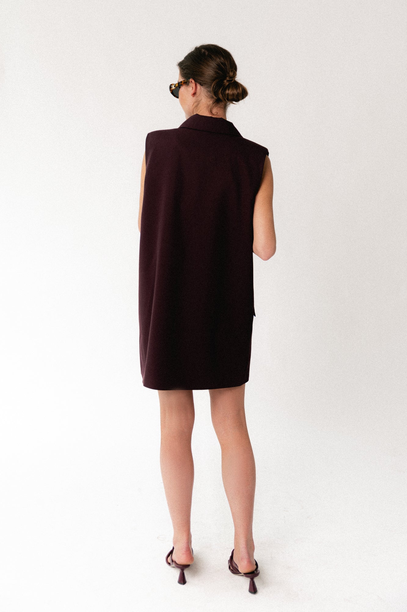 Luisa blazer dress burgundy