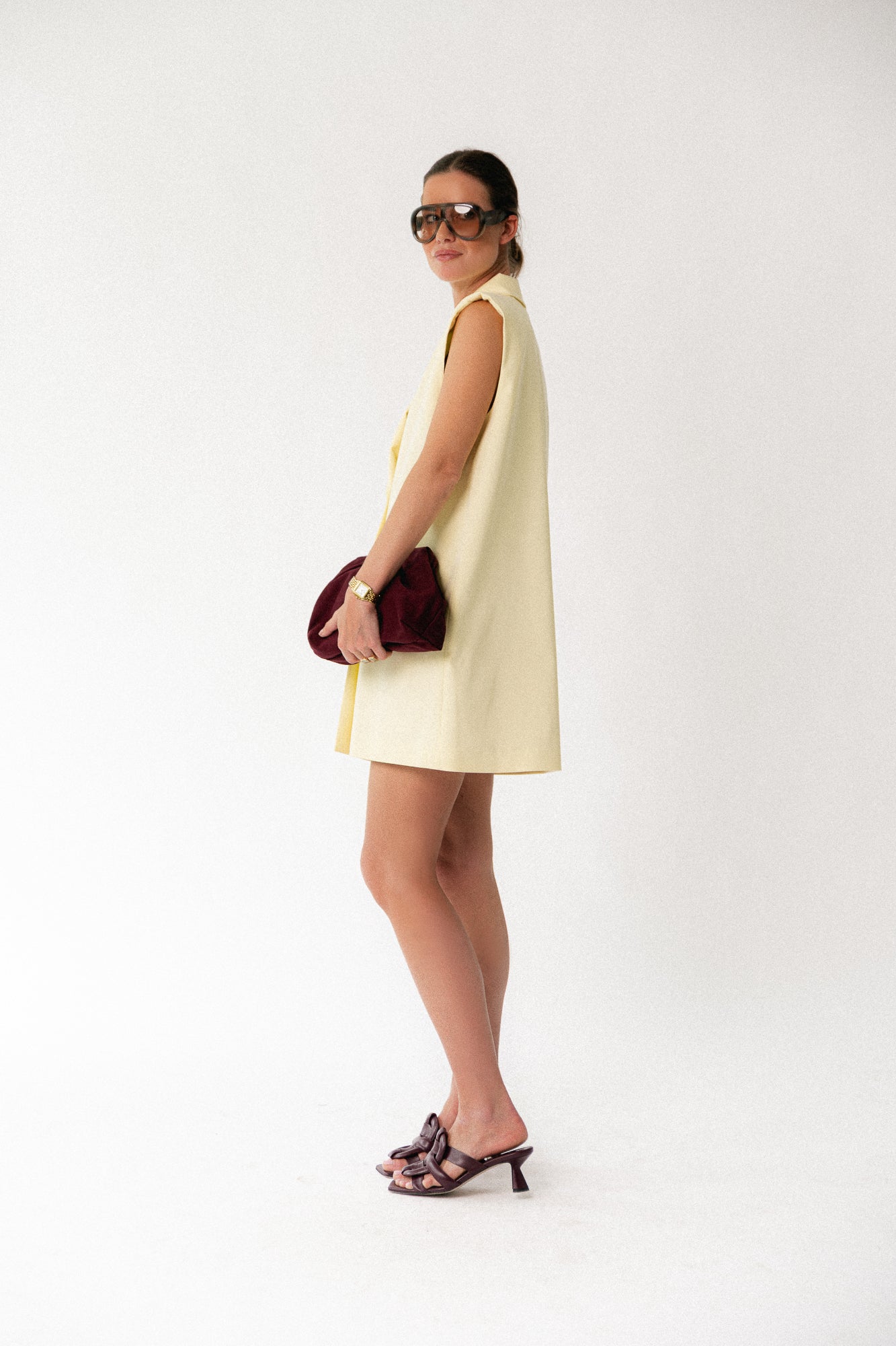 Luisa blazer dress butter yellow