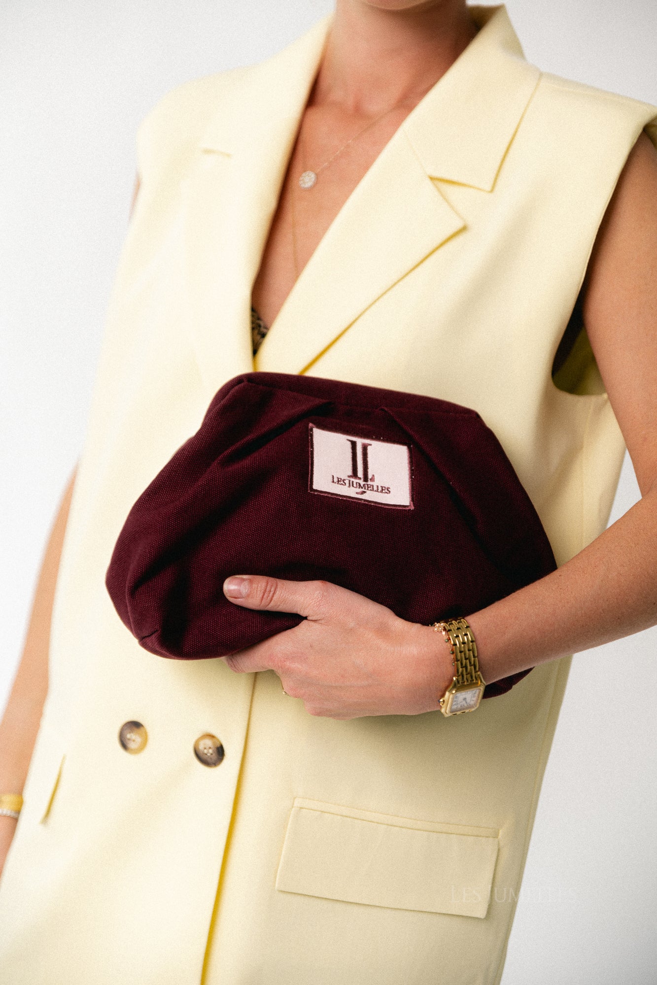 Les Jumelles toiletry bag burgundy