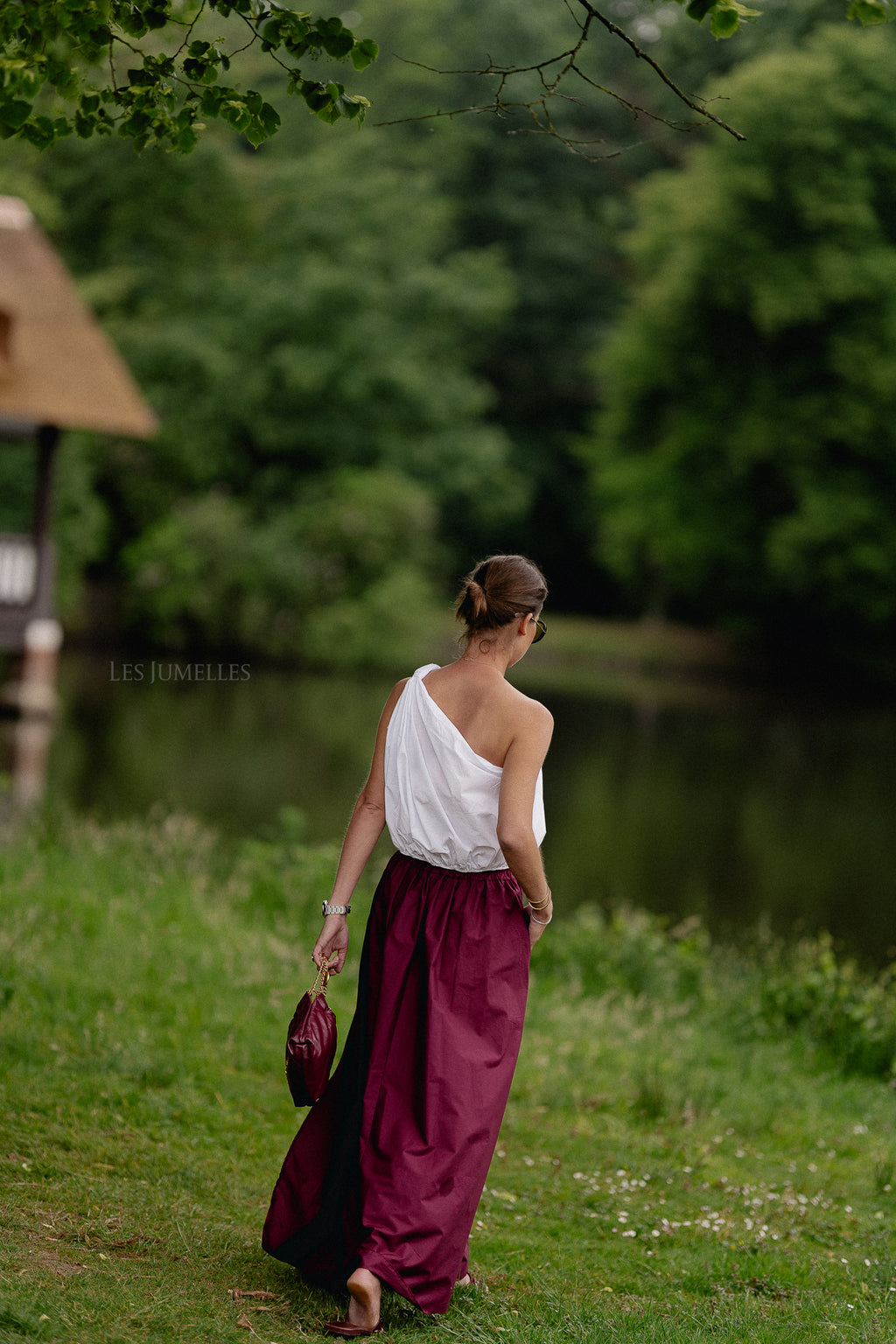 Fran long skirt aubergine