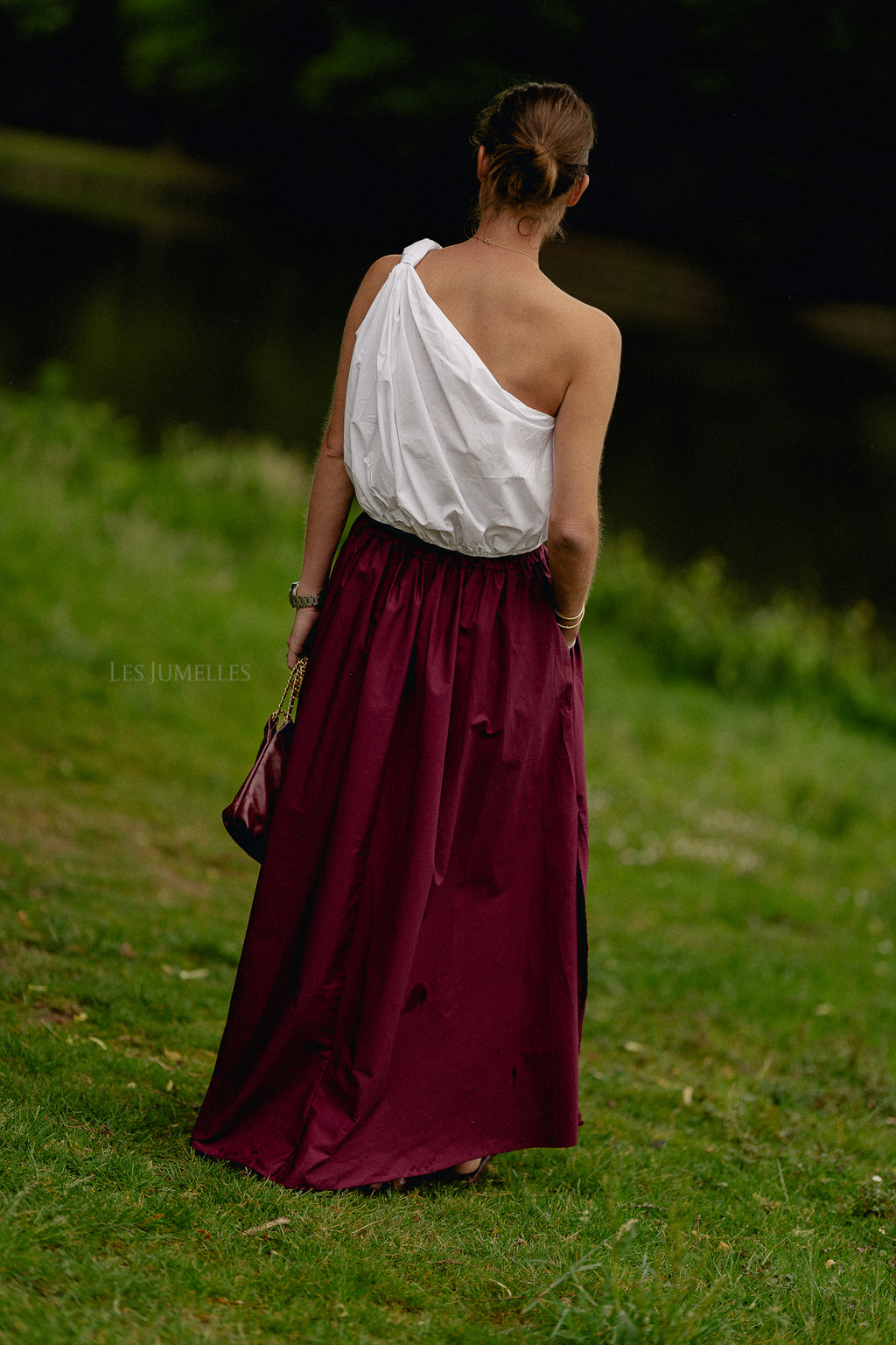 Fran long skirt aubergine