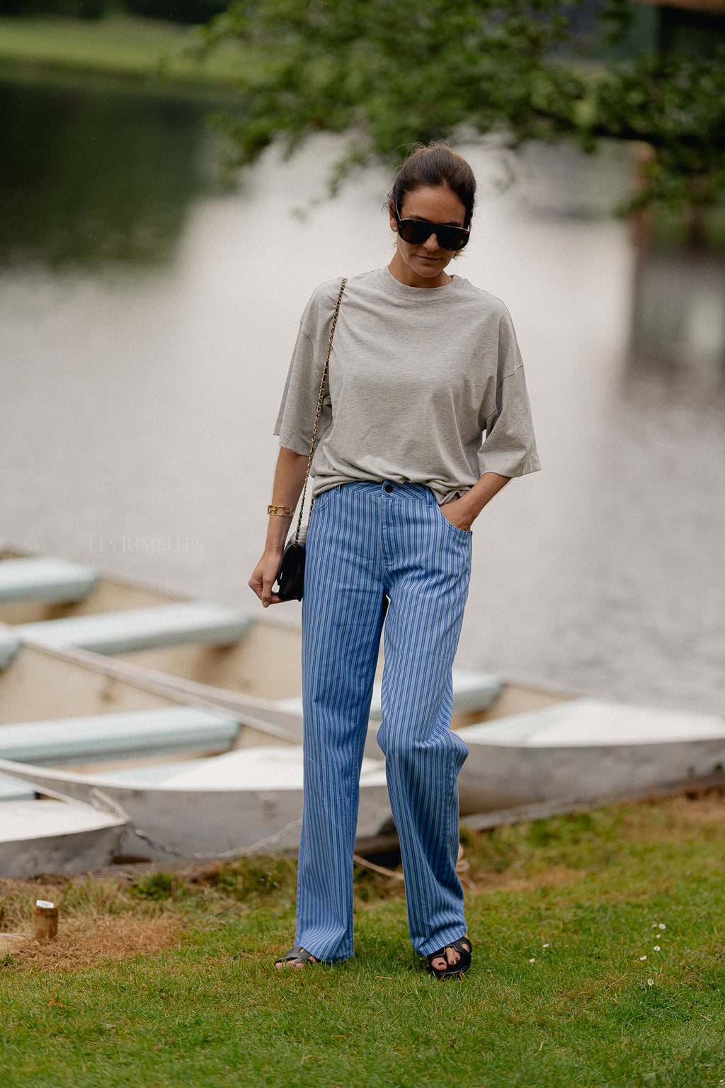 Yve pants blue stripe