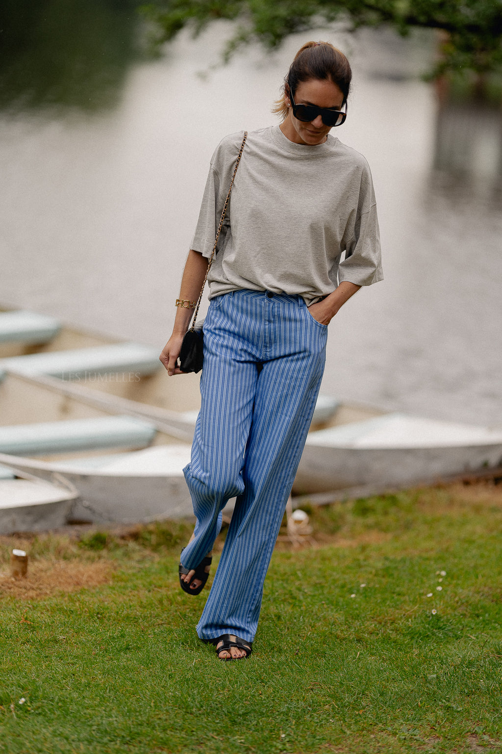 Yve pants blue stripe