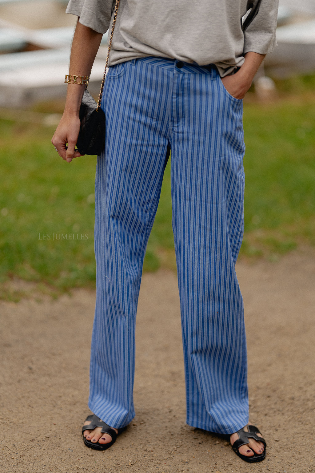 Yve pants blue stripe