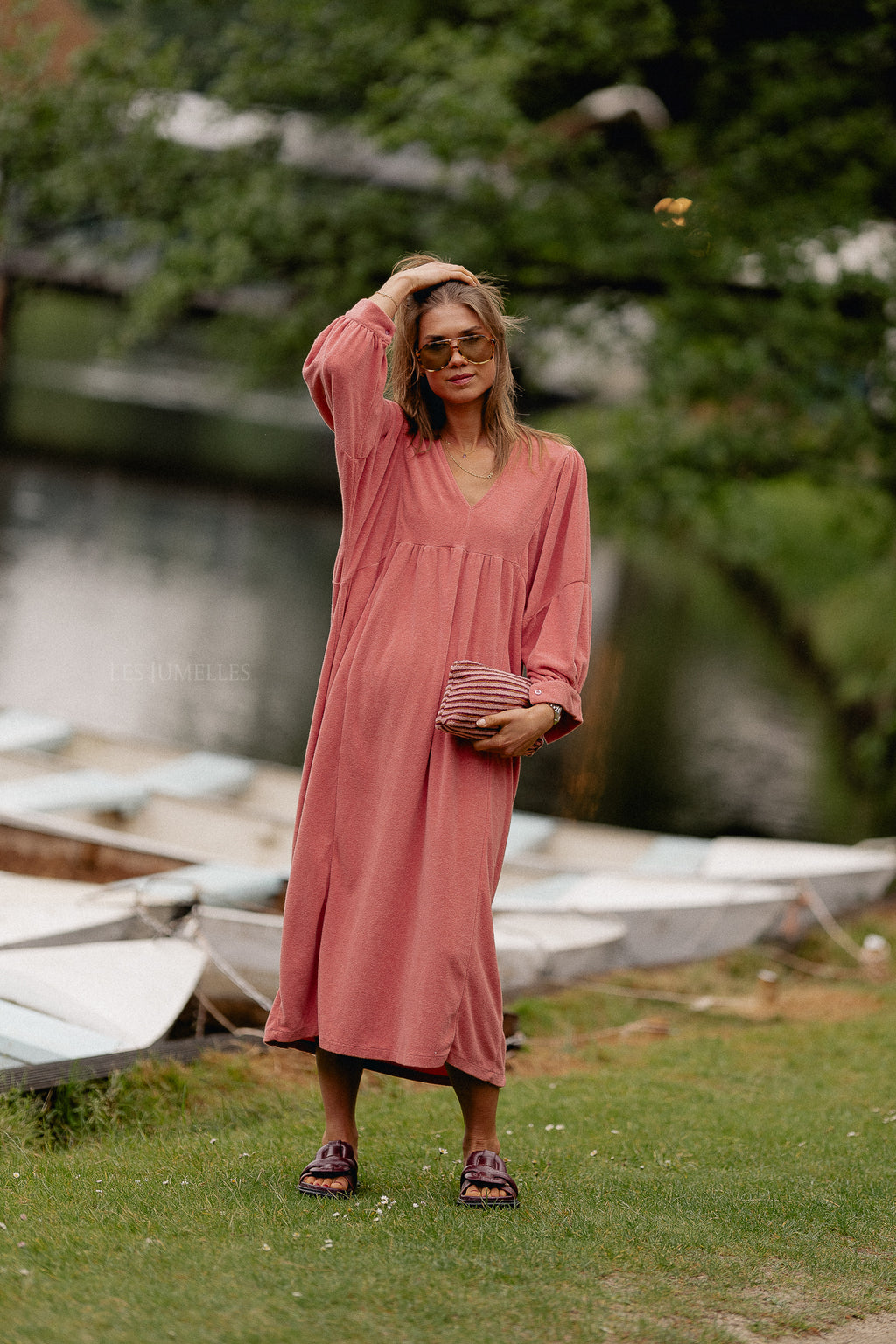 Louise Frottee-Kleid in Peperosa