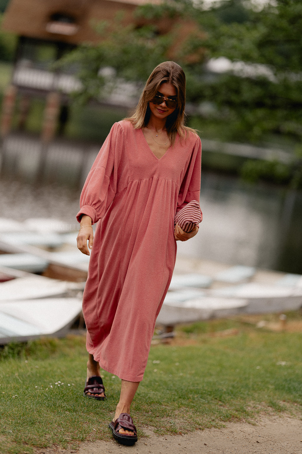 Louise Frottee-Kleid in Peperosa