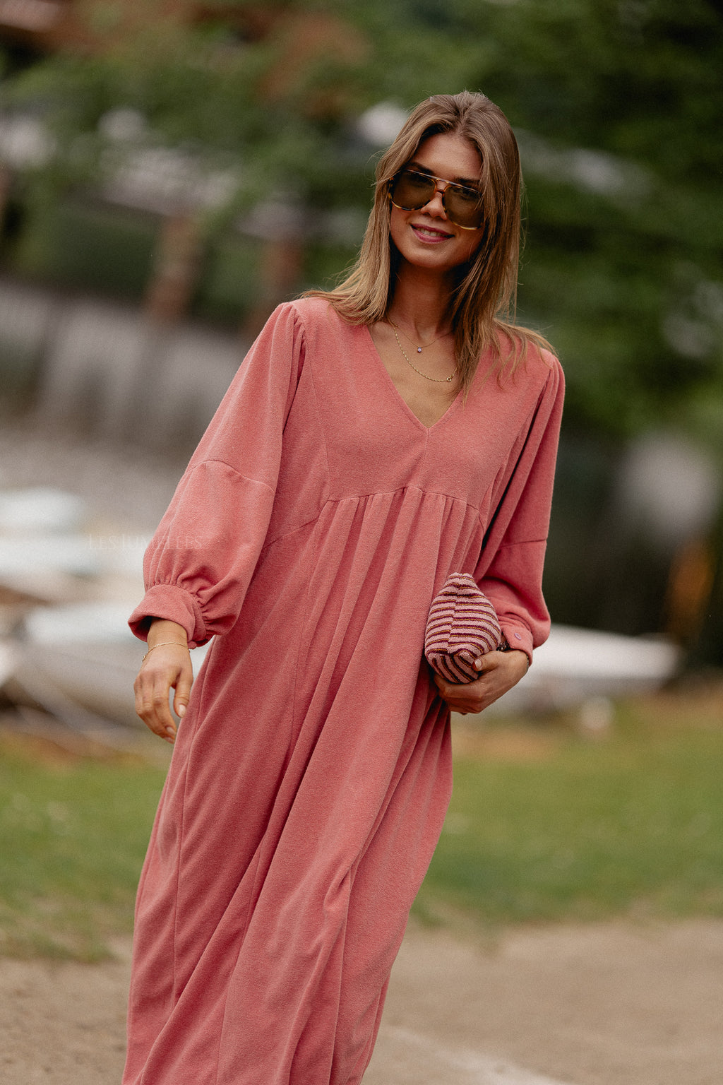Louise Frottee-Kleid in Peperosa