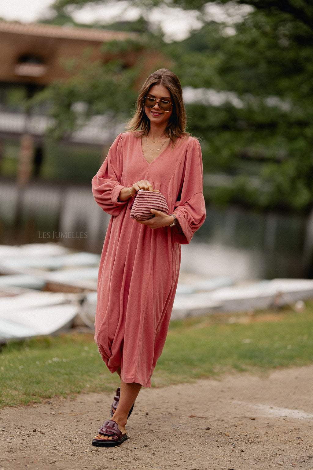 Louise Frottee-Kleid in Peperosa