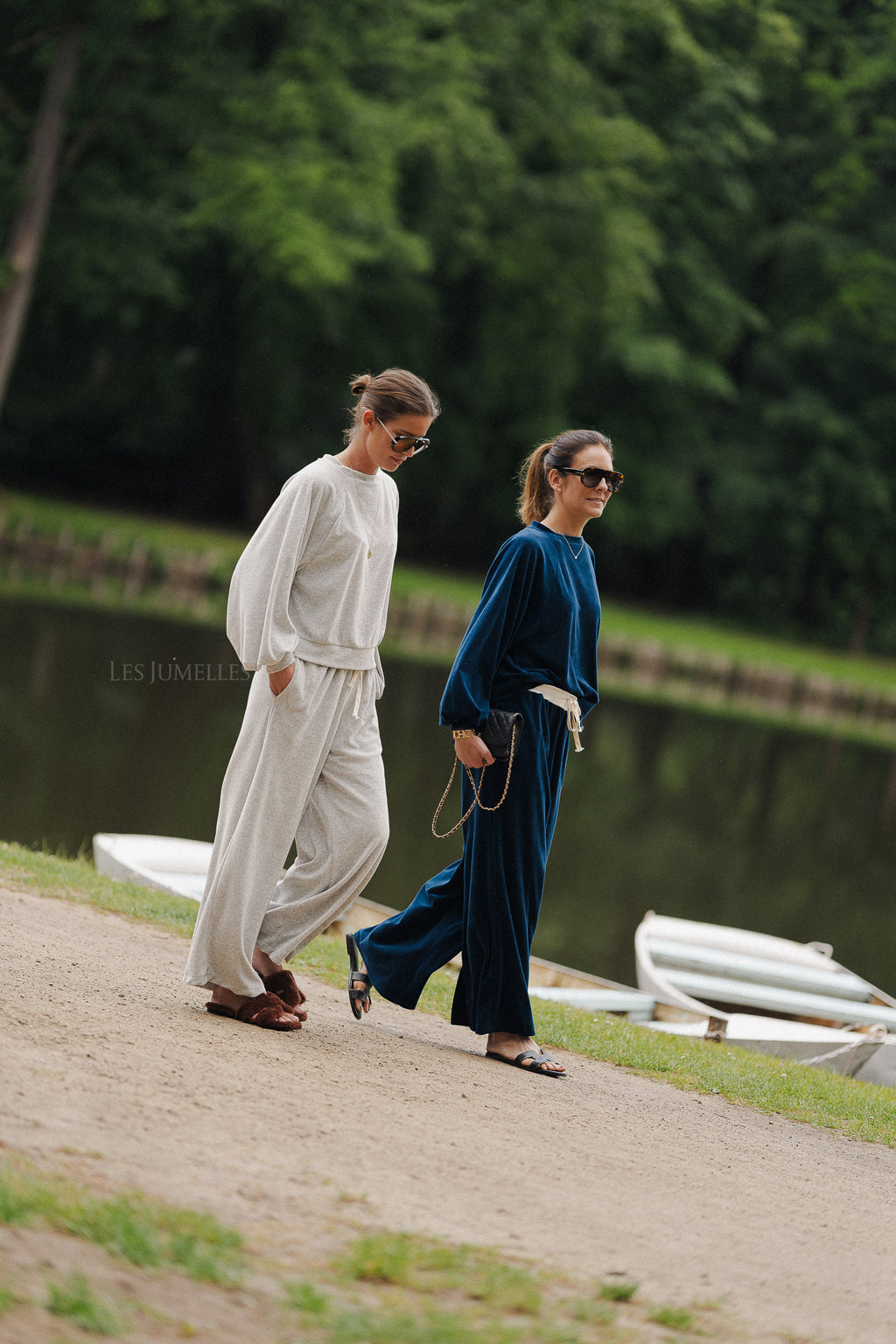 Pantalon en velours Lucie bleu marine