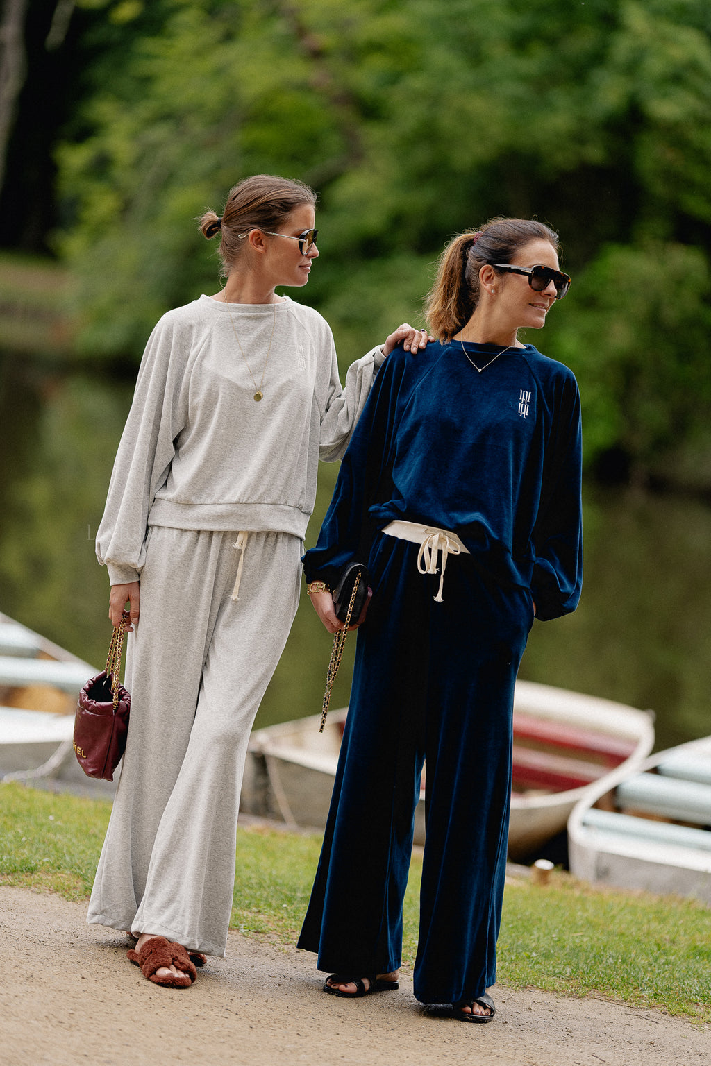 Pantalon en velours Lucie bleu marine