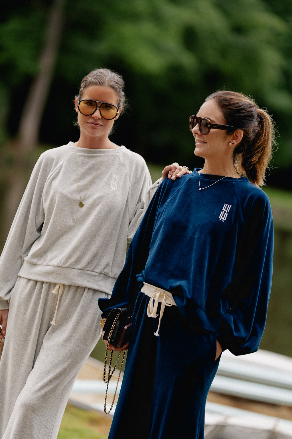 Lucie velvet sweater grey melange