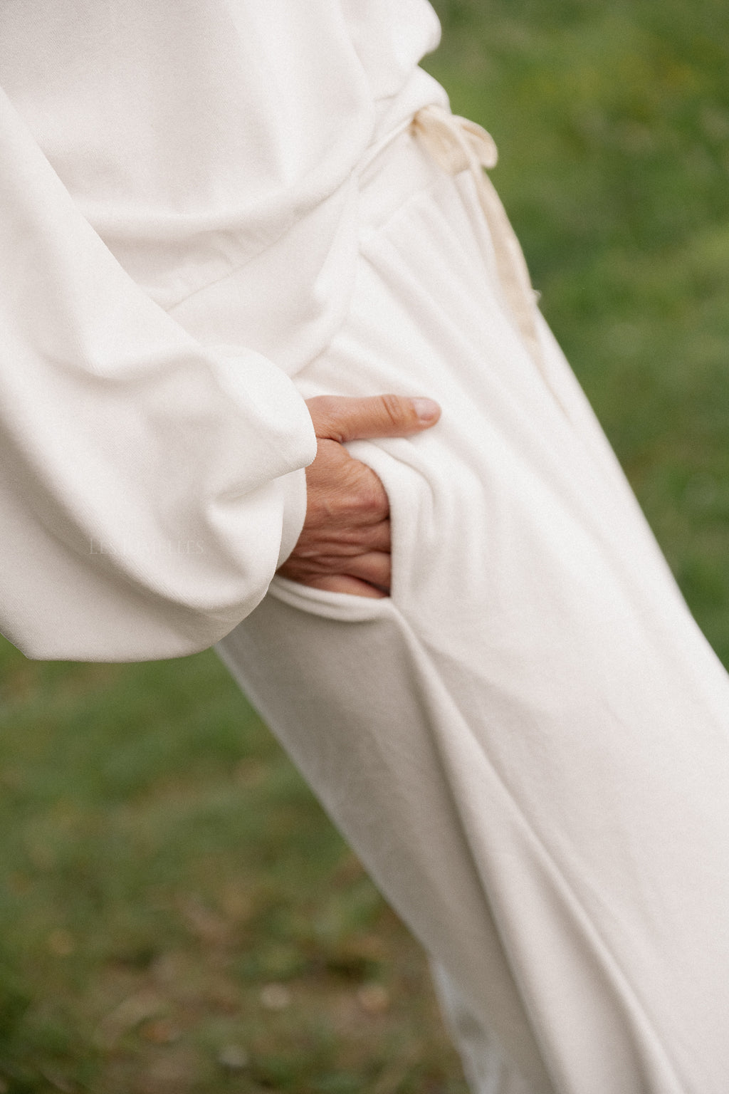 Lucie fluwelen broek wit