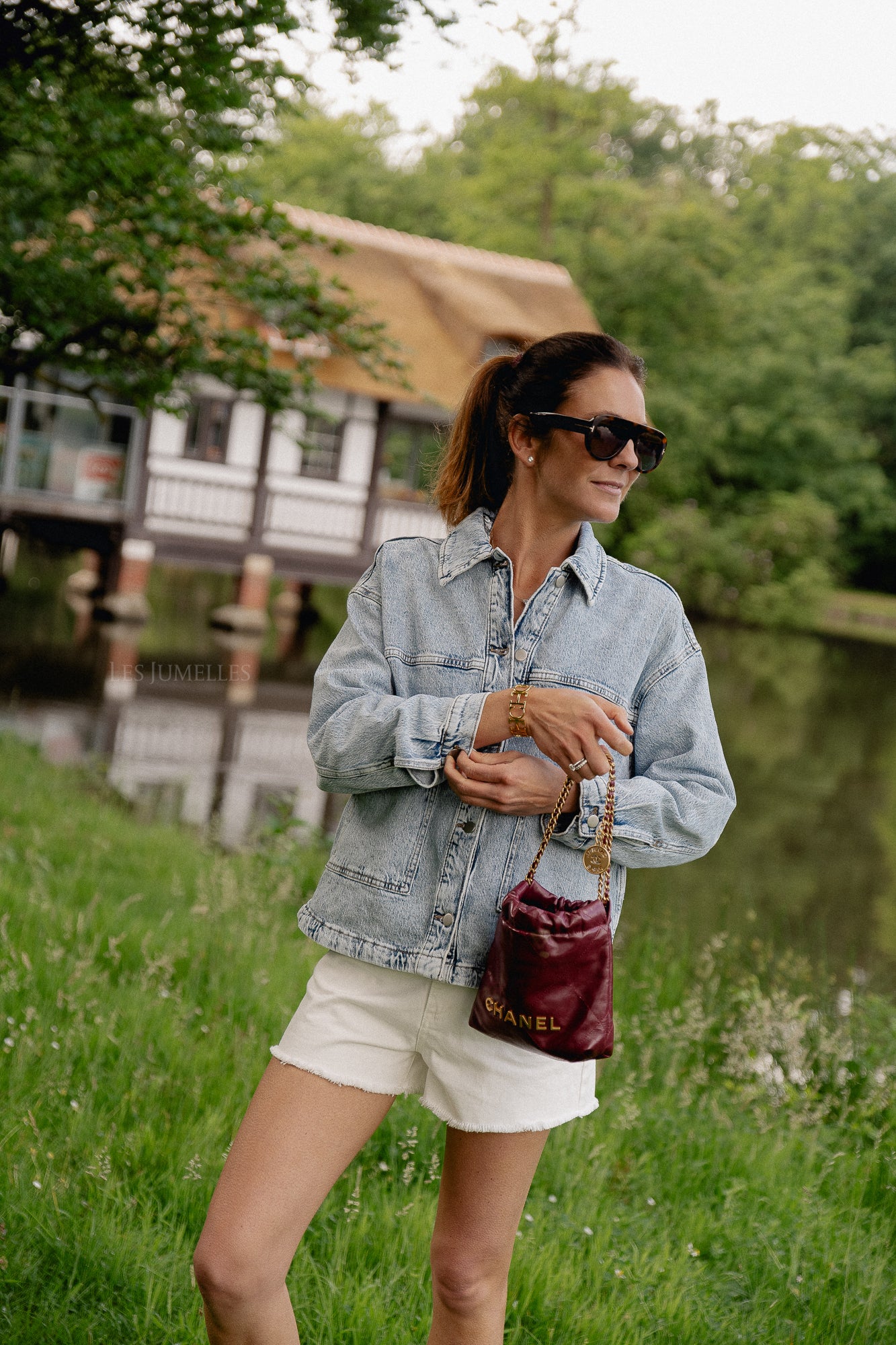 VIJaf LS denim jacket light blue