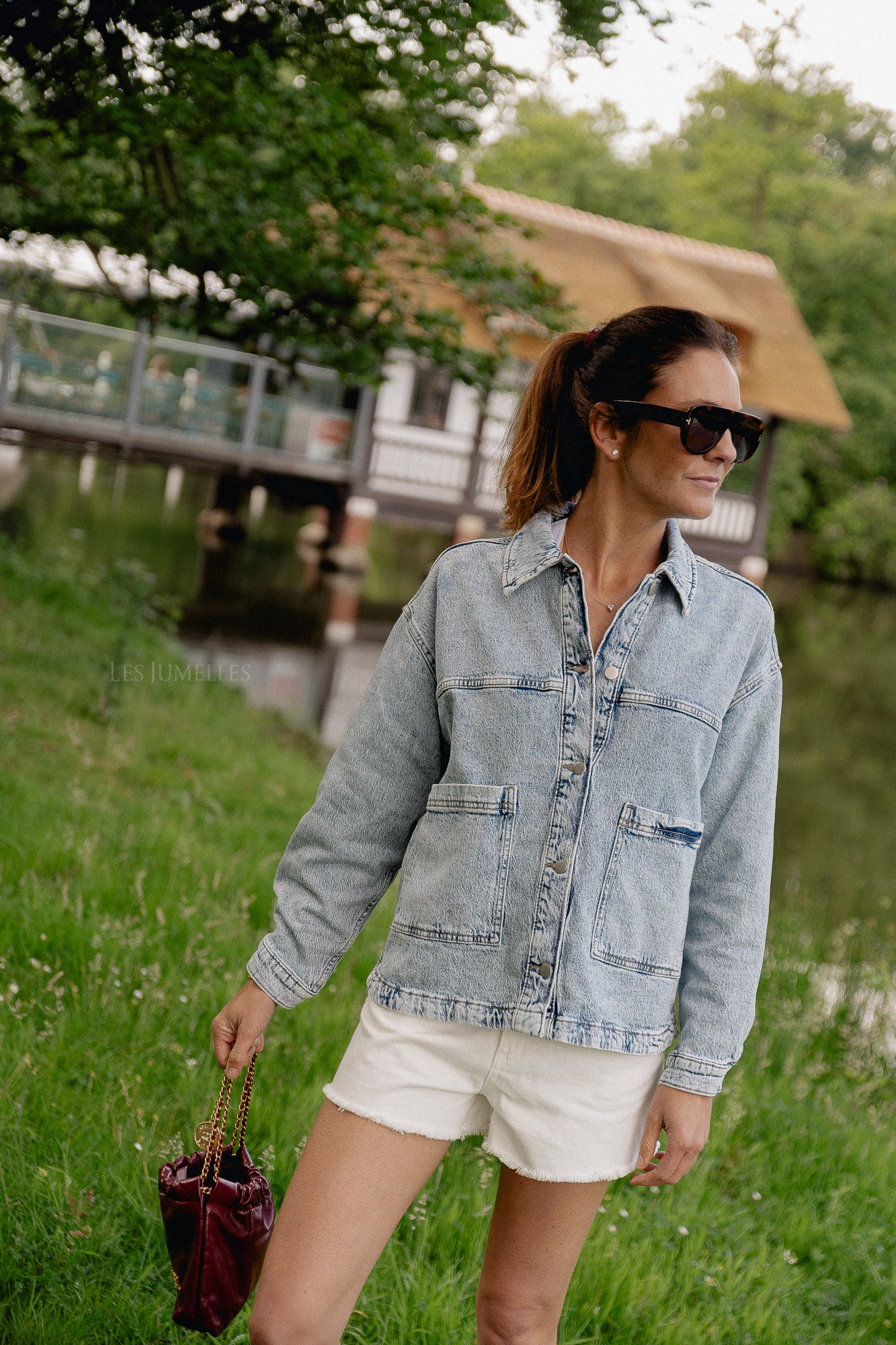 VIJaf LS denim jacket light blue