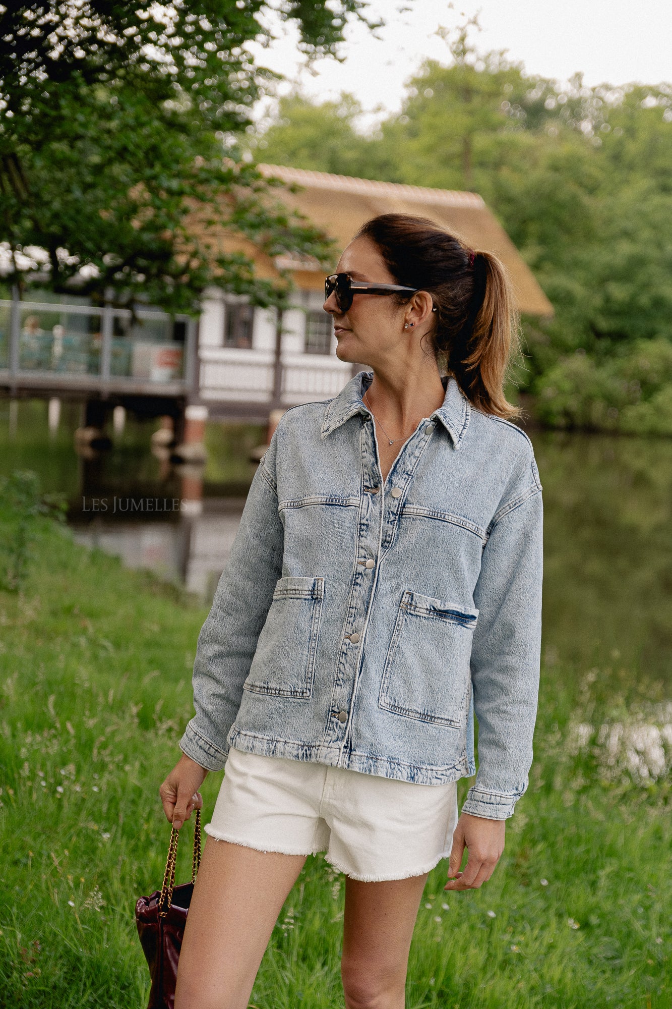 VIJaf LS denim jacket light blue