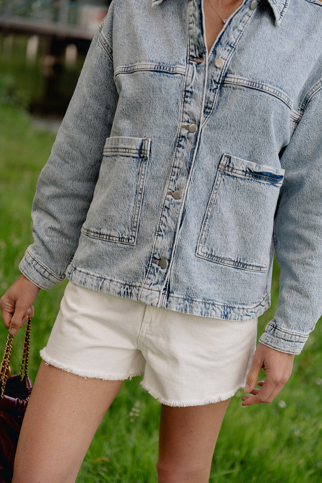 VIJaf LS denim jacket light blue