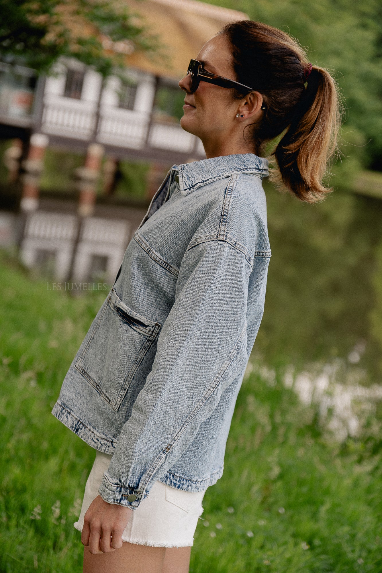 VIJaf LS denim jacket light blue