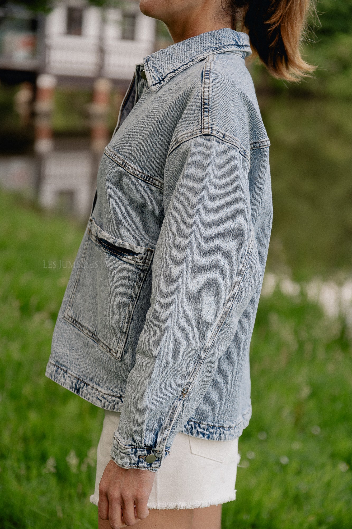 VIJaf LS denim jacket light blue