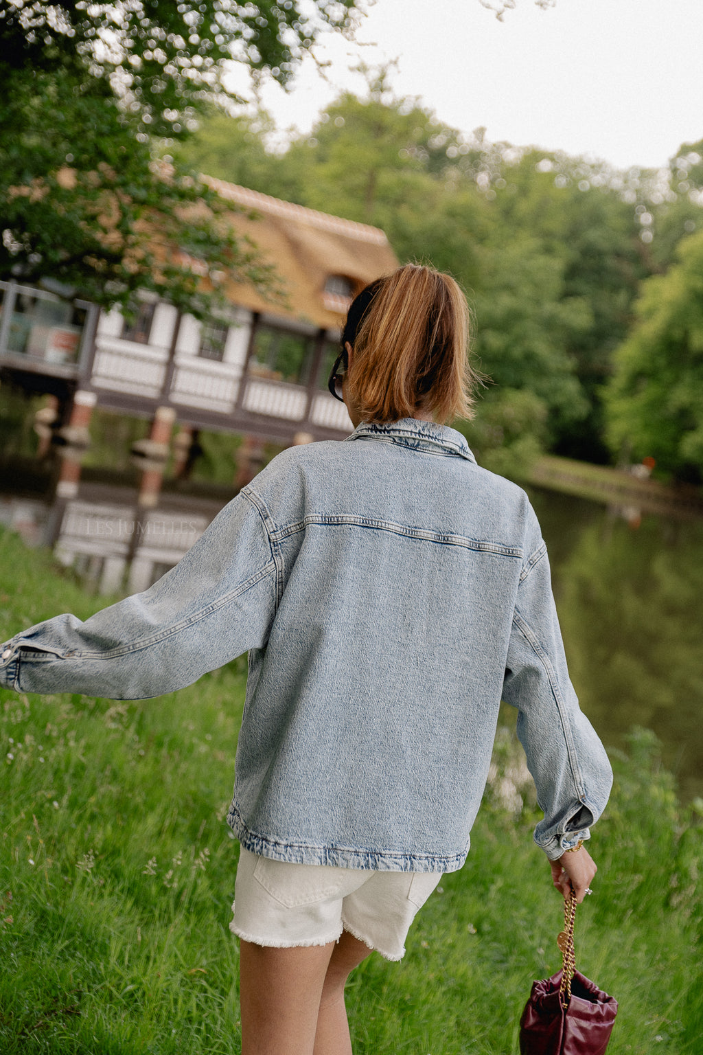VIJaf LS denim jacket light blue