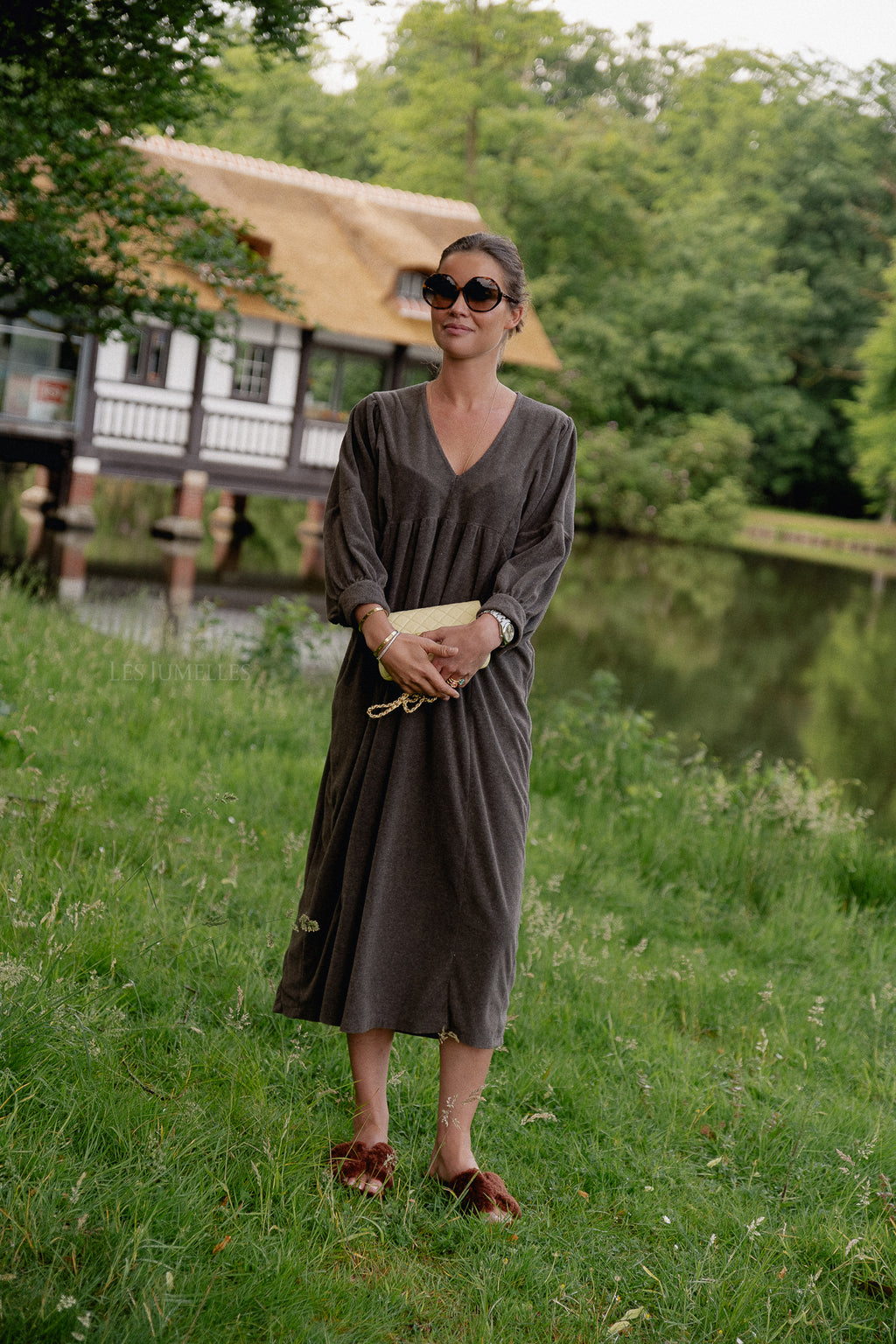 Louise Frottee-Kleid Hot Chocolate