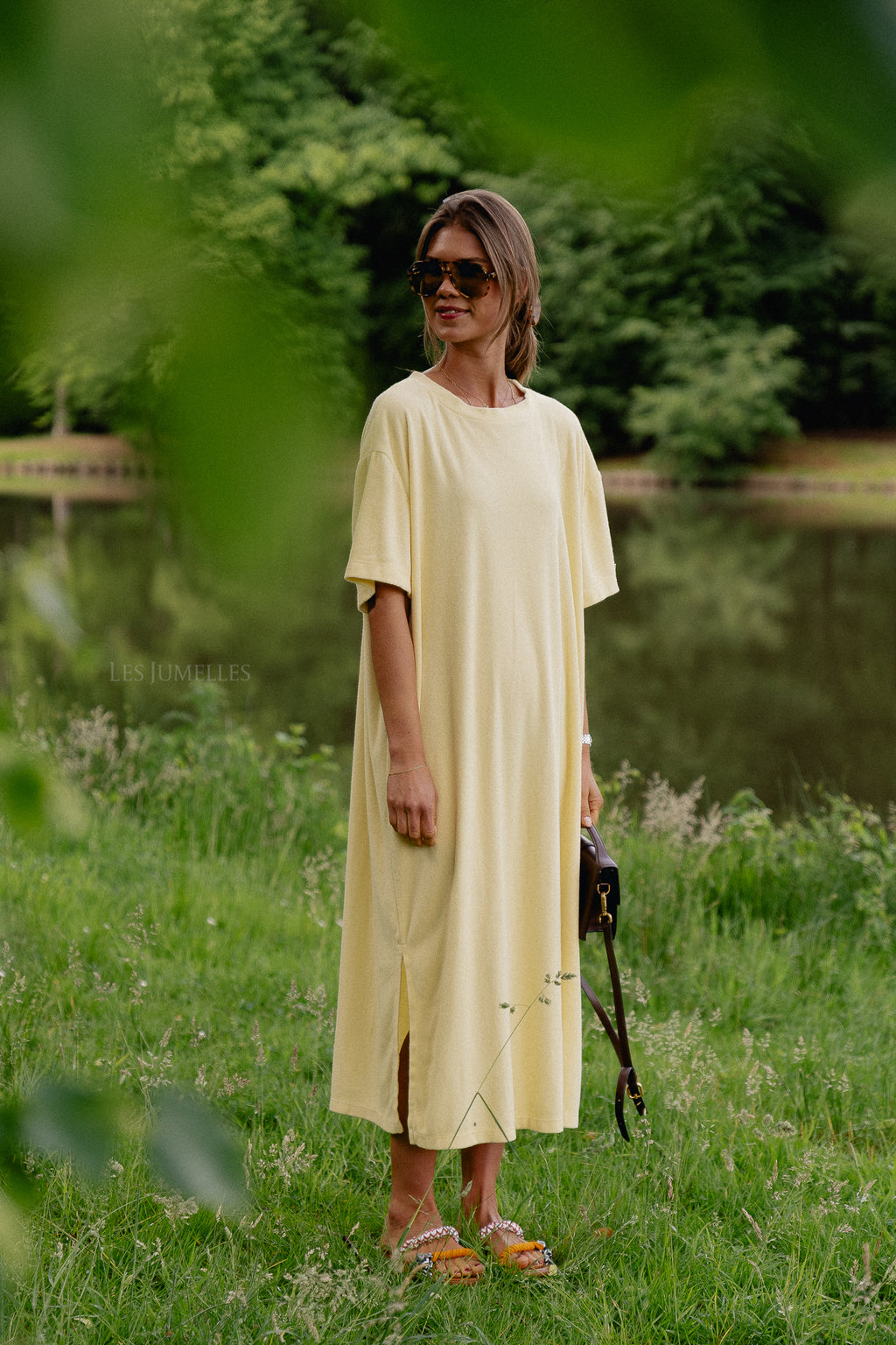 Dorothee T-Shirt-Kleid in Hellgelb