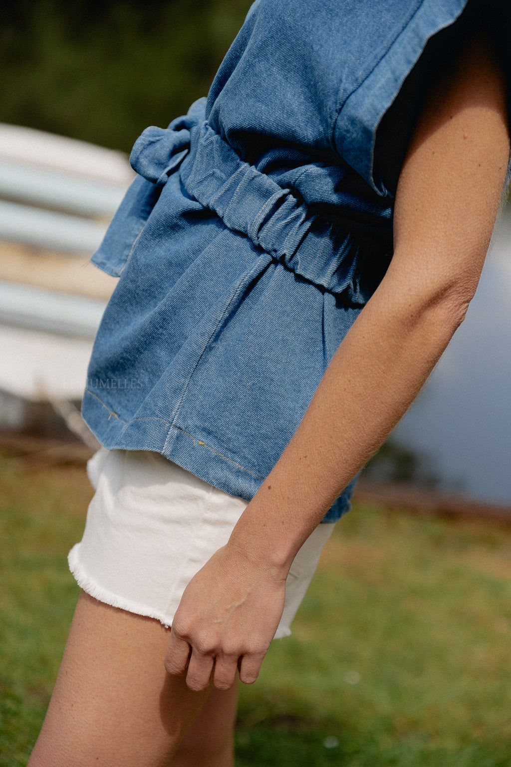 Margaux Jeans-Kimono Mittelblau