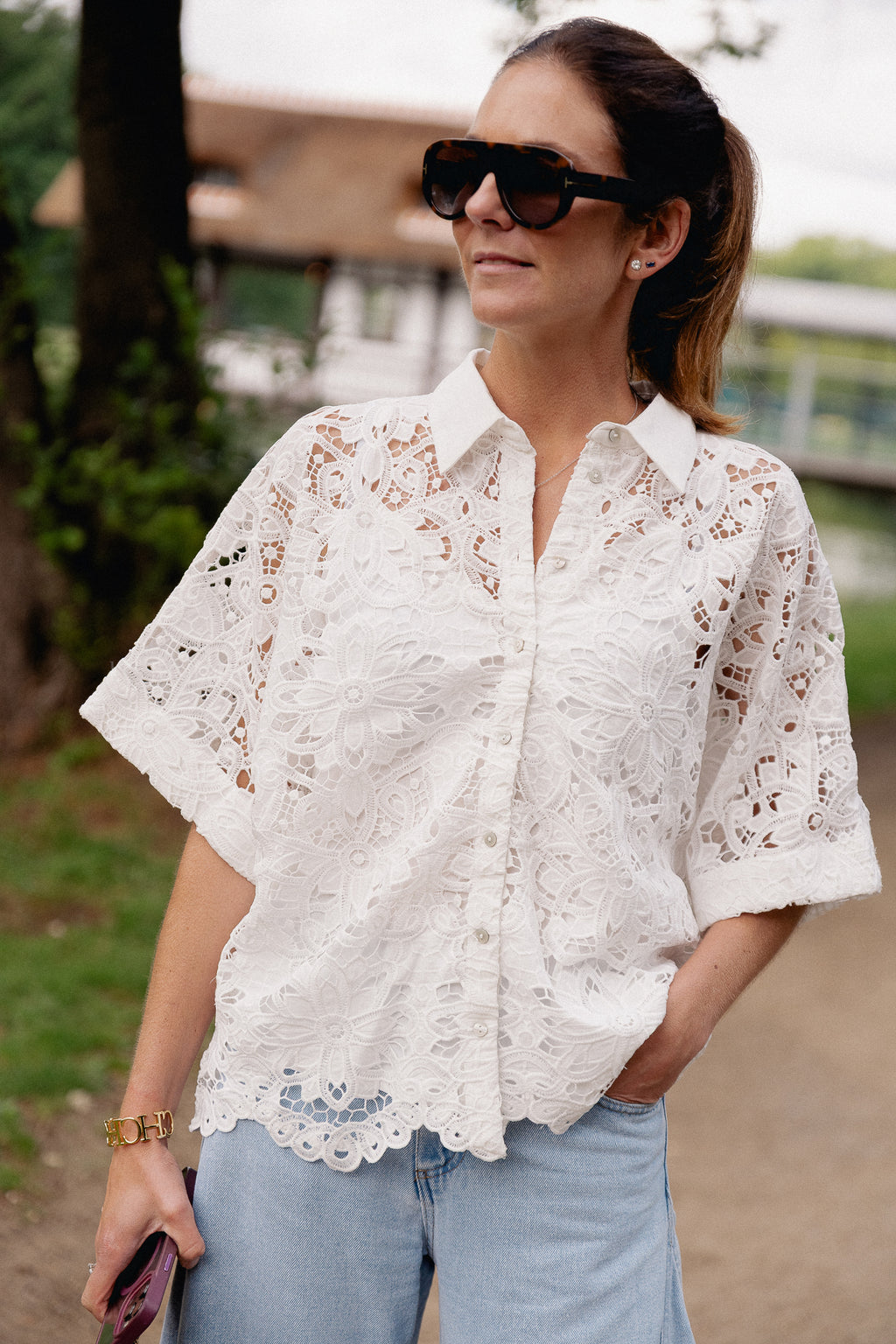 YASMilvo Chemise 2/4 blanche